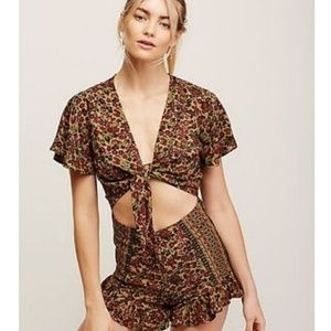 Green FreePeople Romper